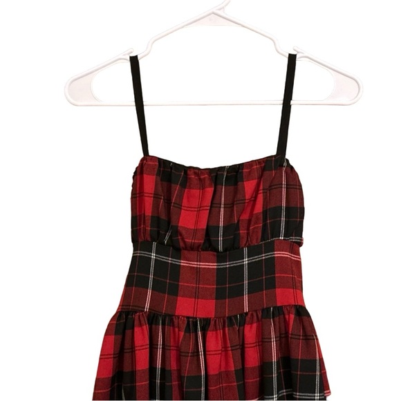 Aqua Plaid Spaghetti Strap Dress - Size Small - Picture 3 of 9